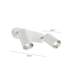 Wandspot Eye Spot 2-lamps, wit