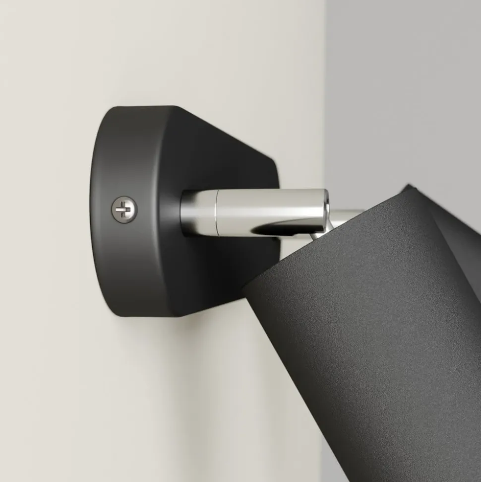 Wandspot Eye Spot 2-lamps, zwart