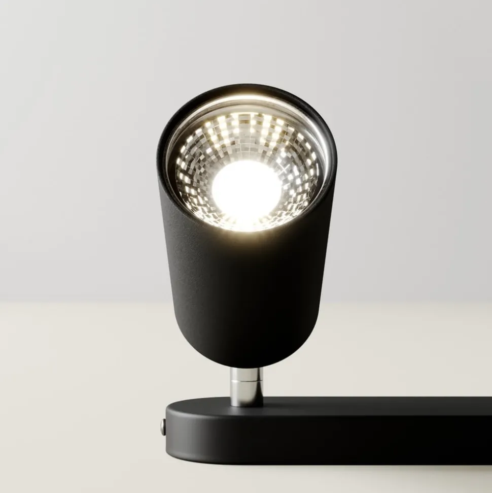 Wandspot Eye Spot 2-lamps, zwart