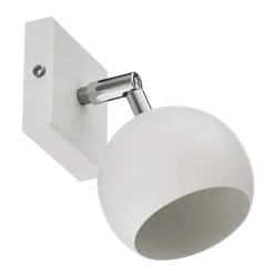 Wandspot Flame van staal, wit