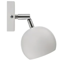 Wandspot Flame van staal, wit