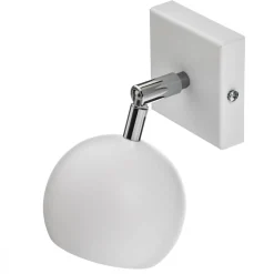 Wandspot Flame van staal, wit