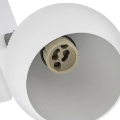 Wandspot Flame van staal, wit