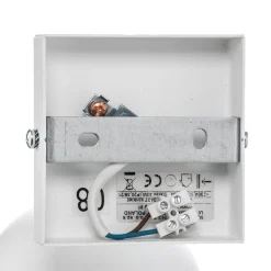 Wandspot Flame van staal, wit