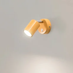 Wandspot Fun, geel, 14 cm hoog, verstelbaar, GU10