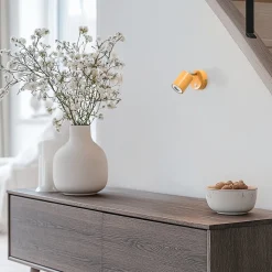 Wandspot Fun, geel, 14 cm hoog, verstelbaar, GU10