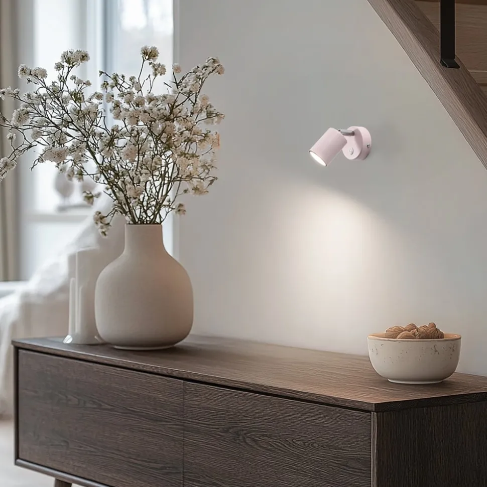 Wandspot Fun, grijs, 14 cm hoog, verstelbaar, GU10