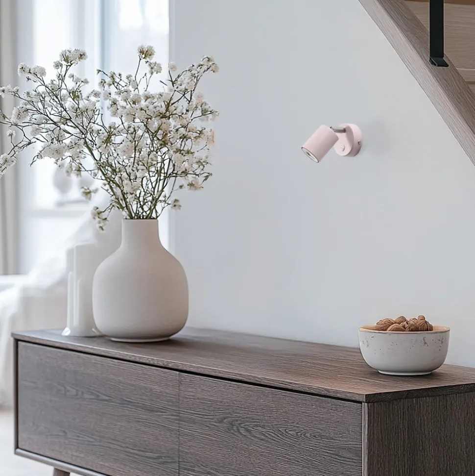 Wandspot Fun, grijs, 14 cm hoog, verstelbaar, GU10