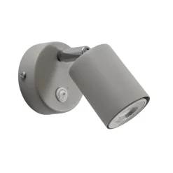 Wandspot Fun, grijs, 14 cm hoog, verstelbaar, GU10