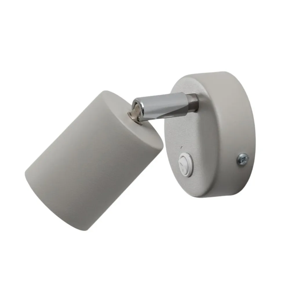 Wandspot Fun, grijs, 14 cm hoog, verstelbaar, GU10