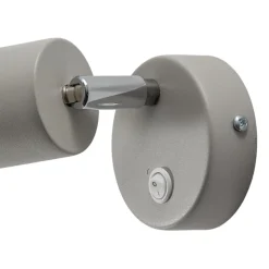 Wandspot Fun, grijs, 14 cm hoog, verstelbaar, GU10