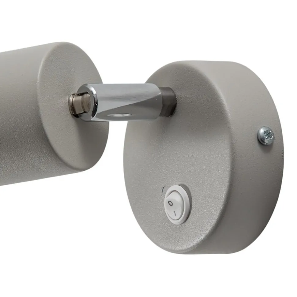 Wandspot Fun, grijs, 14 cm hoog, verstelbaar, GU10