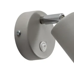 Wandspot Fun, grijs, 14 cm hoog, verstelbaar, GU10