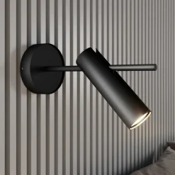 Wandspot Leda 1, 1-lamp, zwart