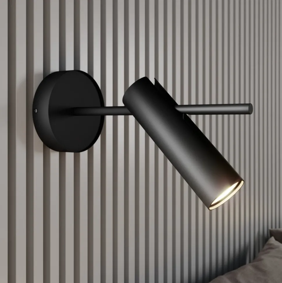 Wandspot Leda 1, 1-lamp, zwart