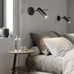 Wandspot Leda 1, 1-lamp, zwart