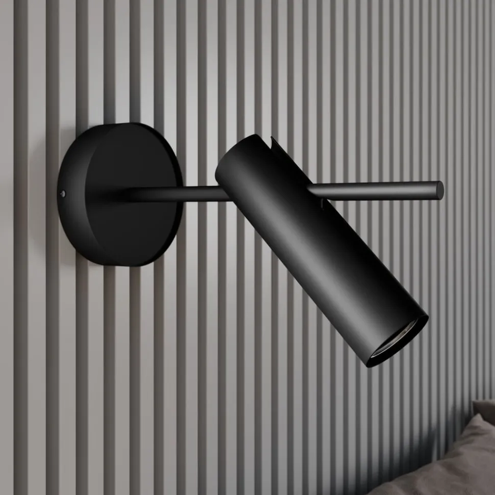 Wandspot Leda 1, 1-lamp, zwart