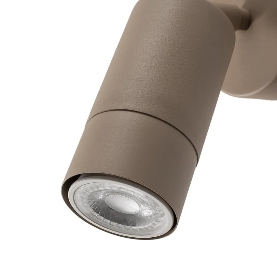 Wandspot Link, beige, breedte 8 cm, staal