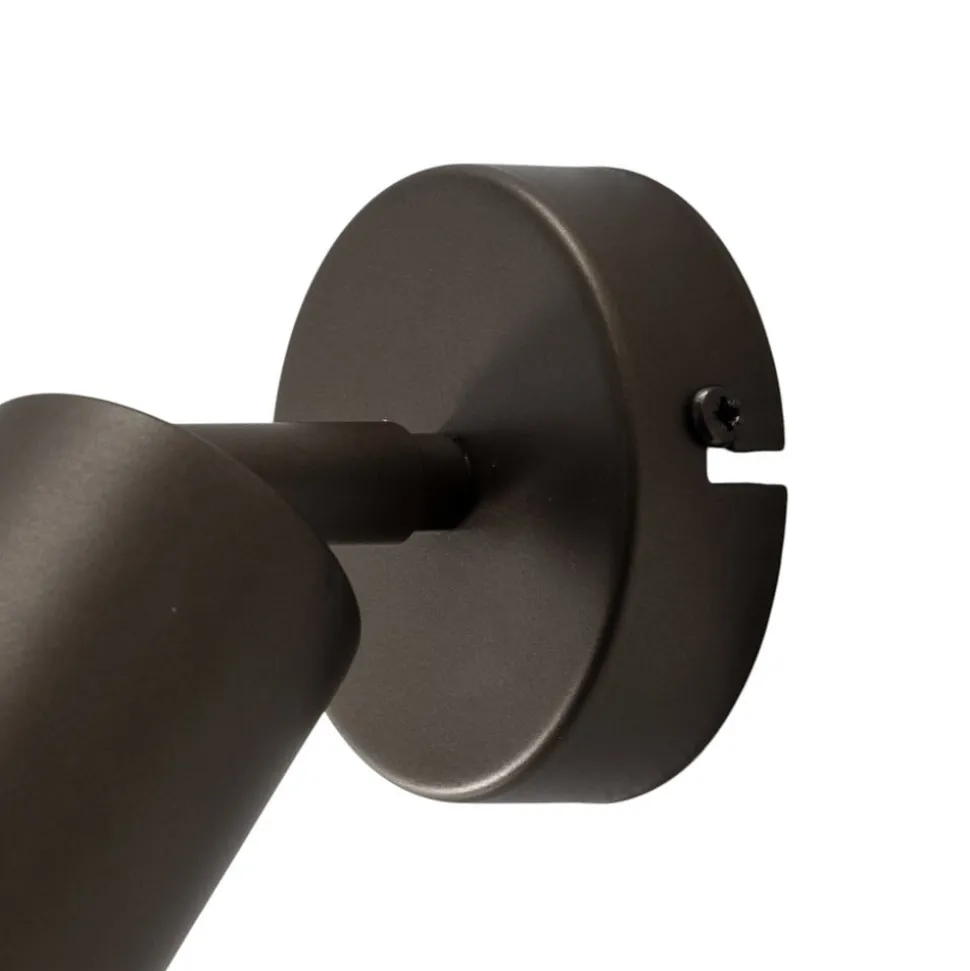 Wandspot Link, titanium-goudkleurig, breedte 8 cm, staal