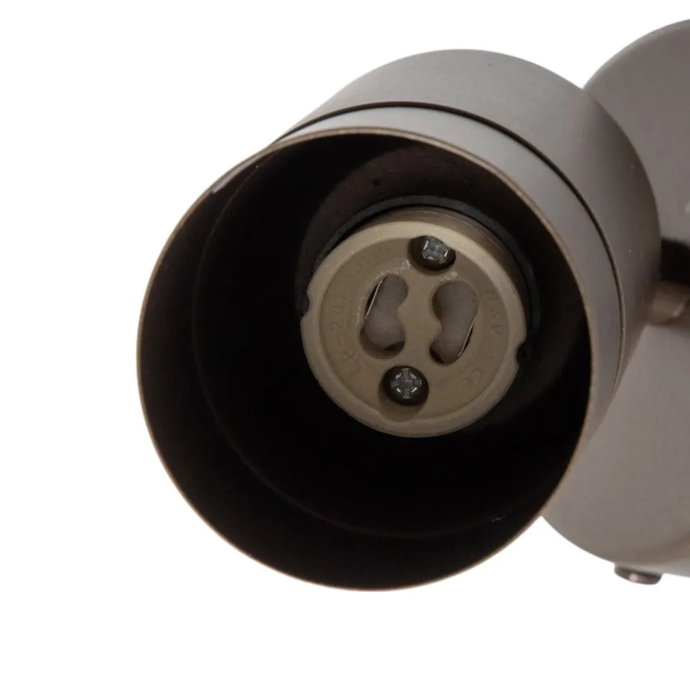 Wandspot Link, titanium-goudkleurig, breedte 8 cm, staal