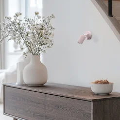 Wandspot Livia, roze, 13 cm, metaal, verstelbaar, GU10