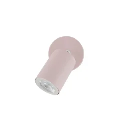 Wandspot Livia, roze, 13 cm, metaal, verstelbaar, GU10
