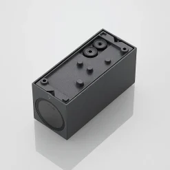 Wandspot Lucande Lavina, 17 cm, antraciet, 2-lamps, 4 stuks