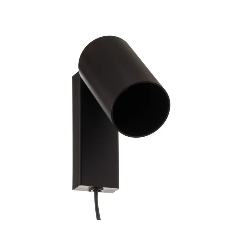 Wandspot Mono I met stekker zwart