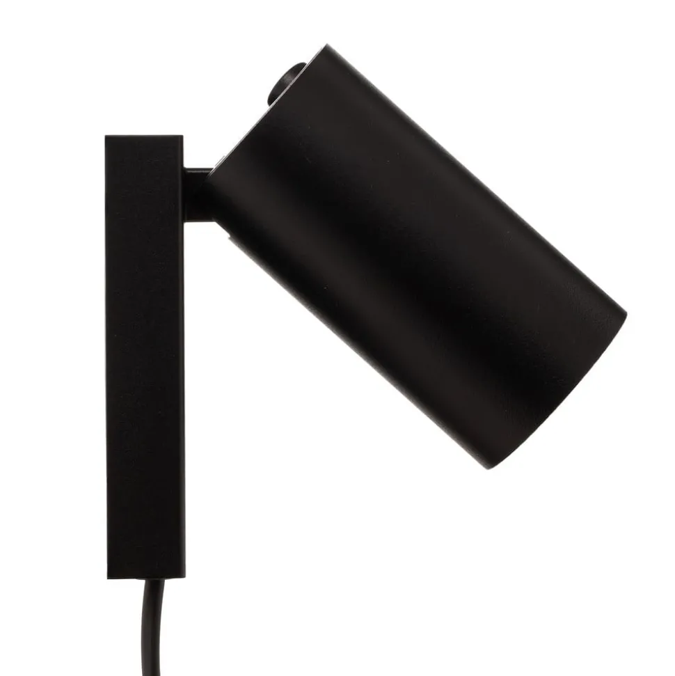 Wandspot Mono I met stekker zwart