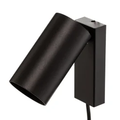 Wandspot Mono I met stekker zwart