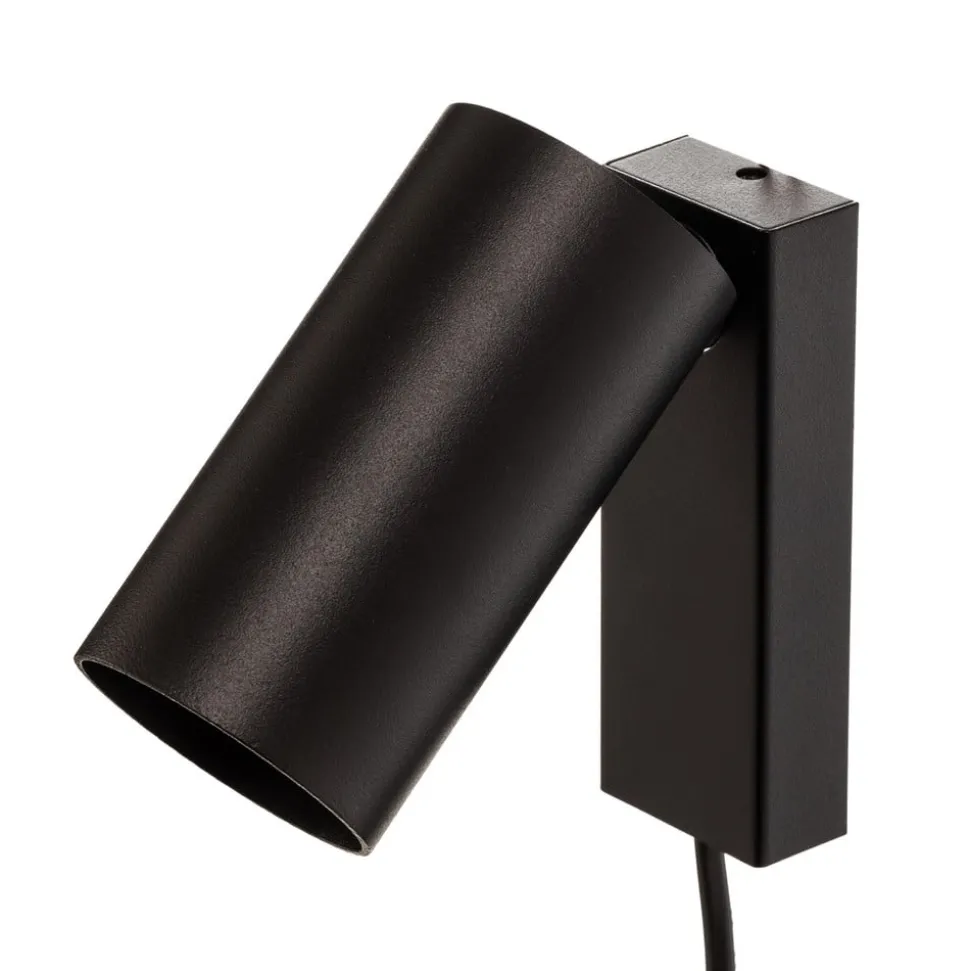 Wandspot Mono I met stekker zwart