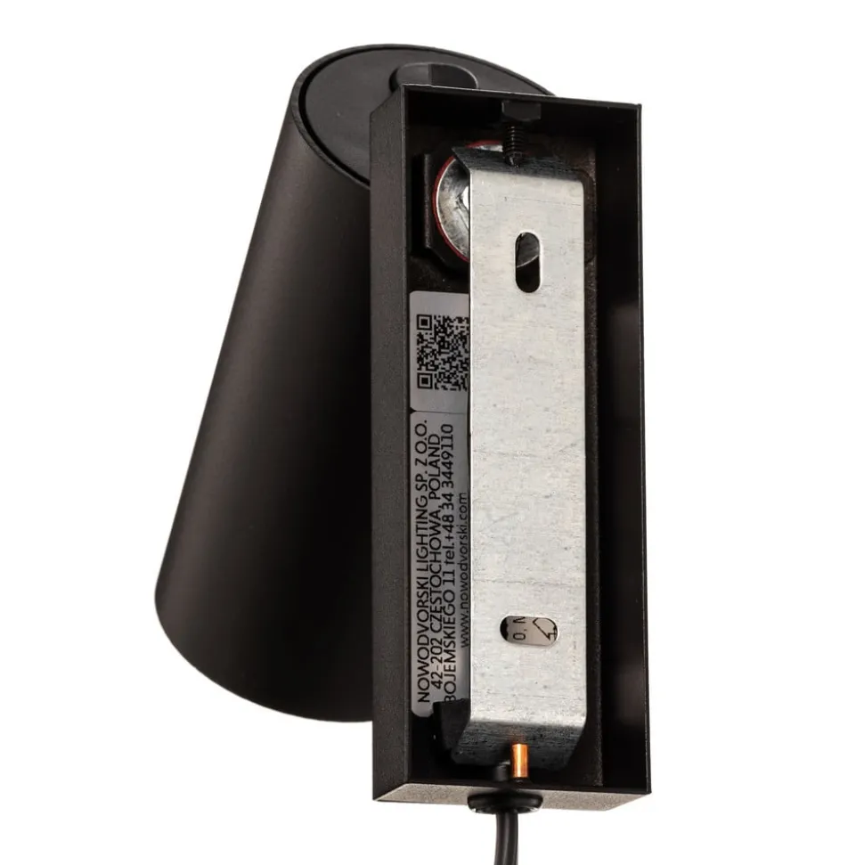 Wandspot Mono I met stekker zwart