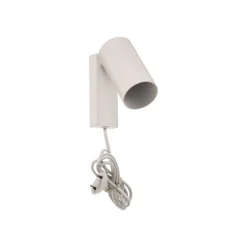 Wandspot Mono I met stekker wit