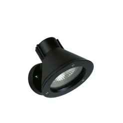 Wandspot 643S, zwart, IP54, E27, aluminium, draaibaar