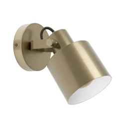 Wandspot Southery, 1-lamp, crème-goud geborsteld