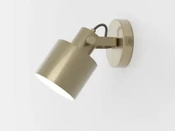 Wandspot Southery, 1-lamp, crème-goud geborsteld