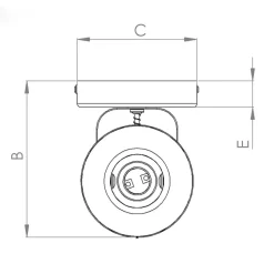 Wandspot Southery, 1-lamp, crème-goud geborsteld