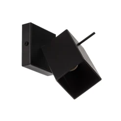 Wandspot Square, zwart, 1-lamp