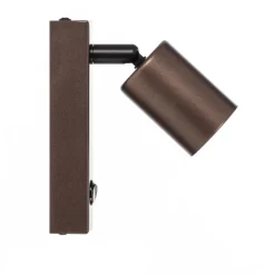 Wandspot Top, verstelbaar, schakelaar, bruin, 1-lamp