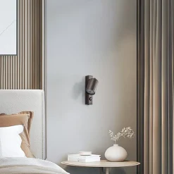 Wandspot Top, verstelbaar, schakelaar, bruin, 1-lamp