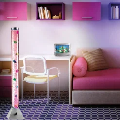 Waterzuil Ava met LEDs en vissen, hoogte 120 cm