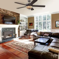 Westinghouse Comet T - Ventilator met Tiffany glas