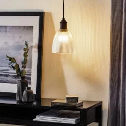 Westinghouse hanglamp 6338540, gegolfd glas