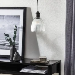 Westinghouse hanglamp 6338540, gegolfd glas