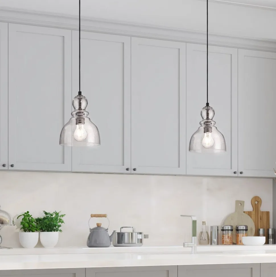 Westinghouse hanglamp Fiona, kleur geolied brons, Ø 18 cm