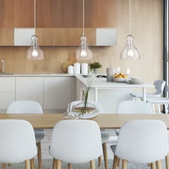 Westinghouse hanglamp Fiona, geborsteld nikkel, Ø 18 cm