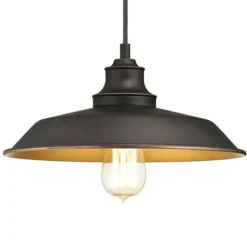 Westinghouse hanglamp Iron Hill, zwart, 1-lamps