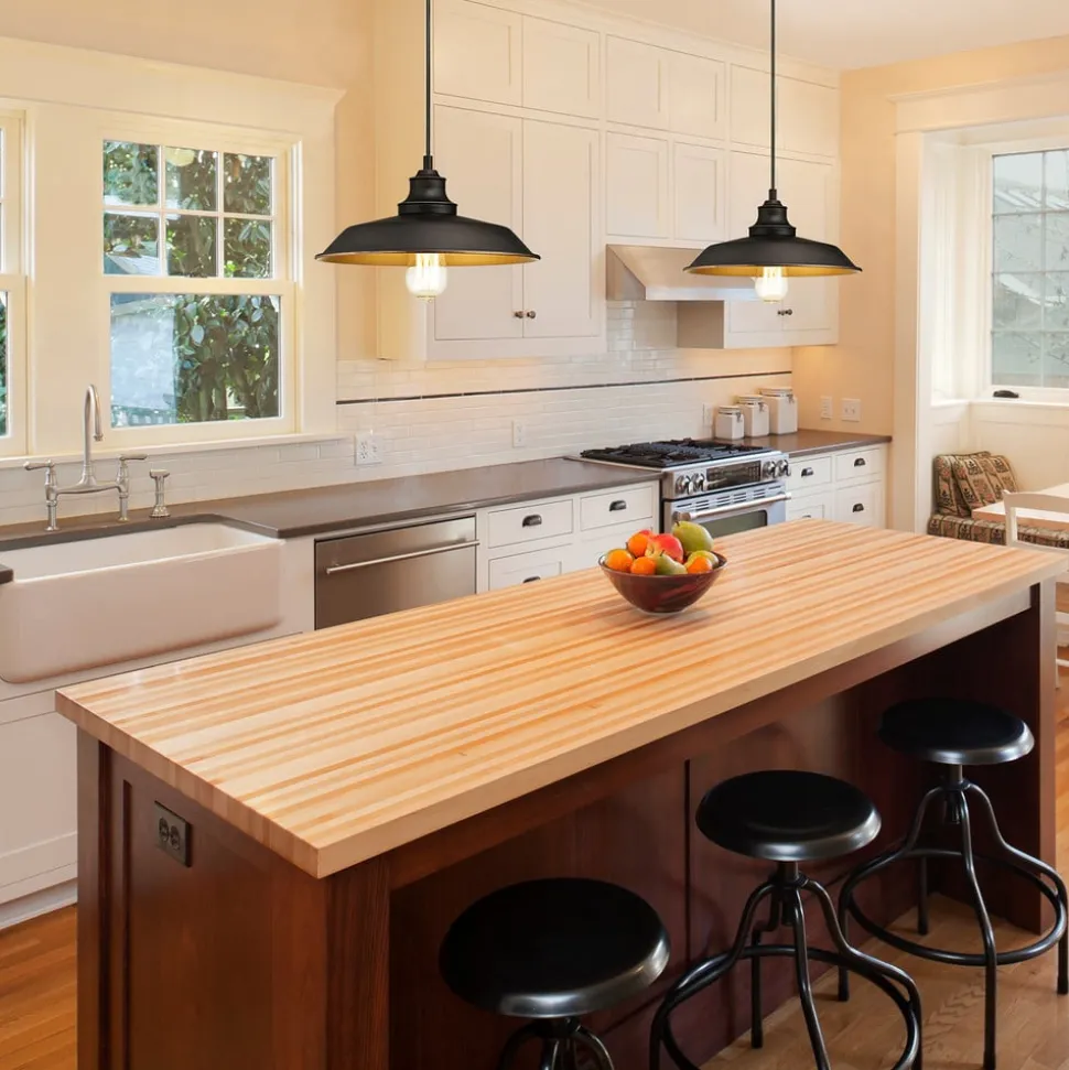 Westinghouse hanglamp Iron Hill, zwart, 1-lamps