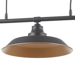 Westinghouse hanglamp Iron Hill, zwart, 3-lamps