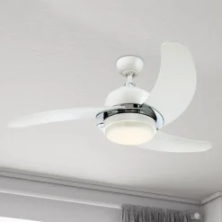 Westinghouse Simone ventilator, LED lamp, wit